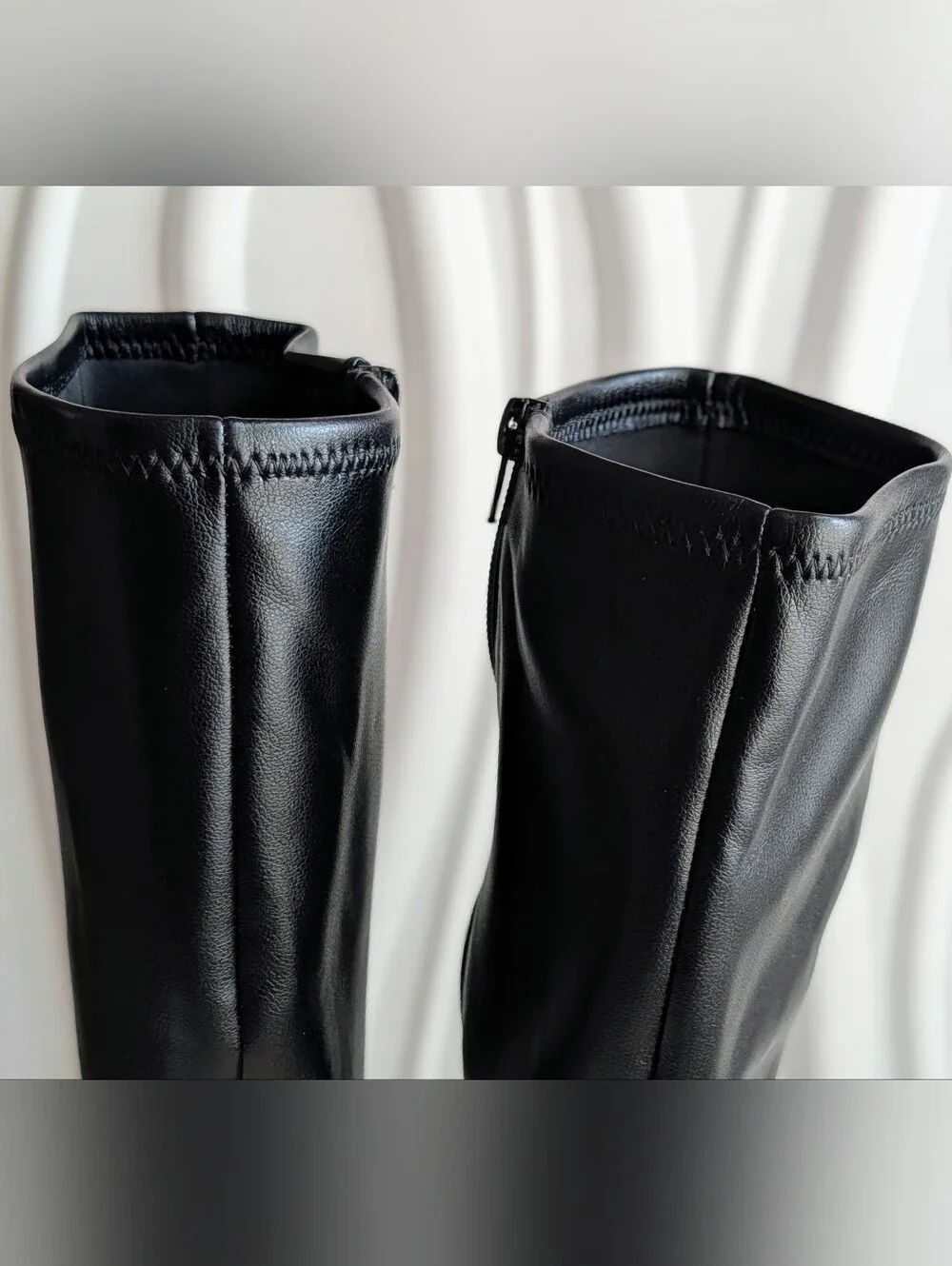 Steve Madden Hunny Black Knee High Boots Square Toe Heeled Size 8 New In Box